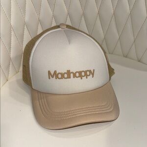 Madhappy Cream and Brown Trucker Hat